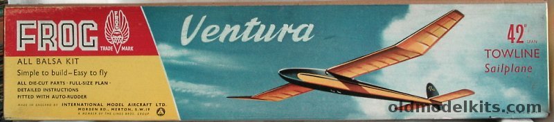 Frog Ventura Towline Glider Balsa Flying Model Airplane Kit, 729 GK plastic model kit